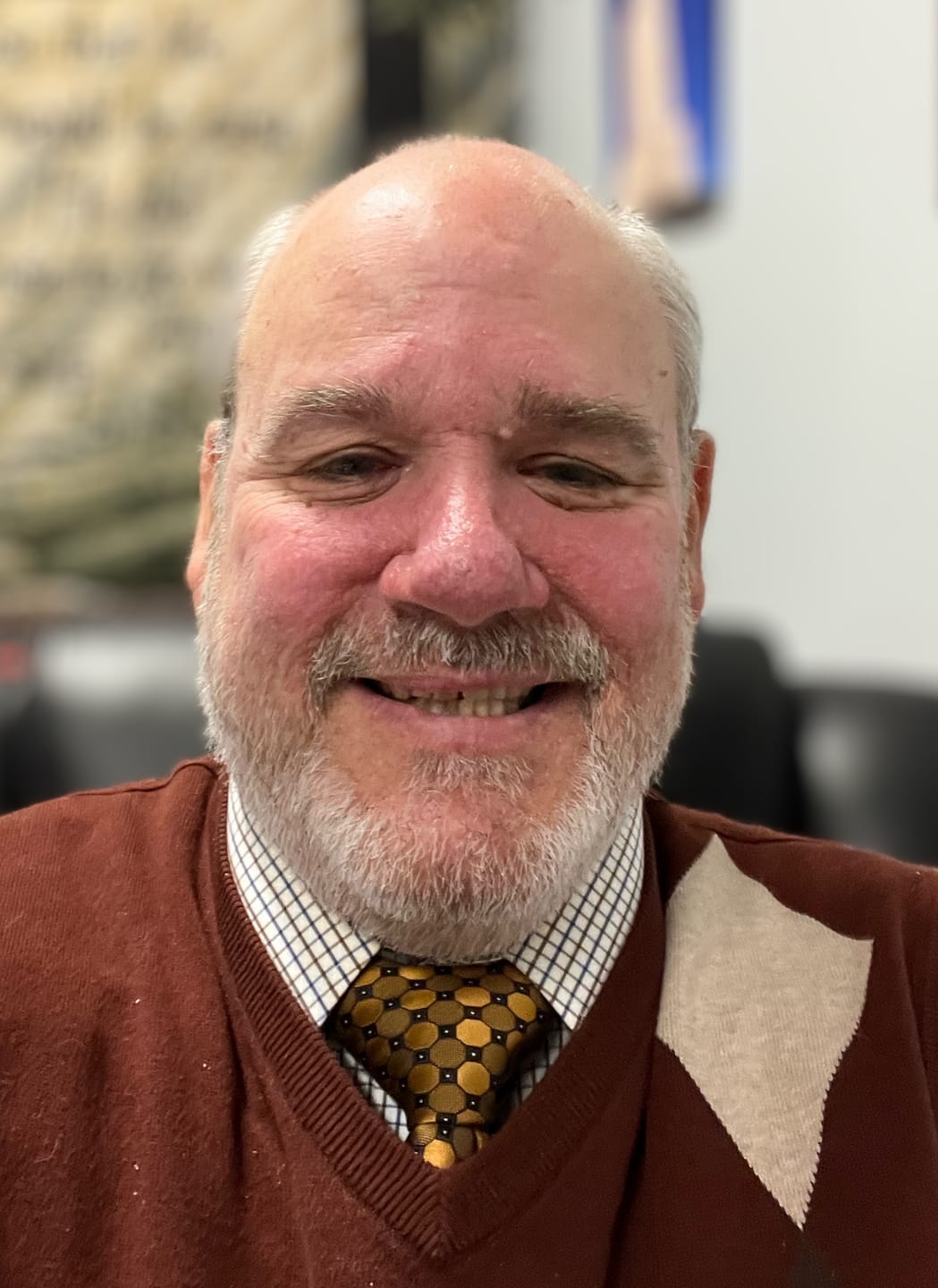 Customer photo review of Golden Plaid Silk Tie, Pocket Square and Cufflinks