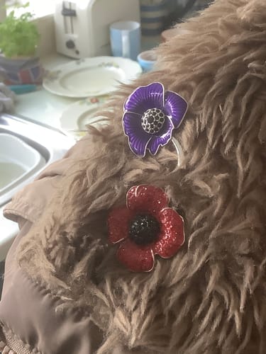 Paul review of Purple Poppy Brooch image 1 out of 1