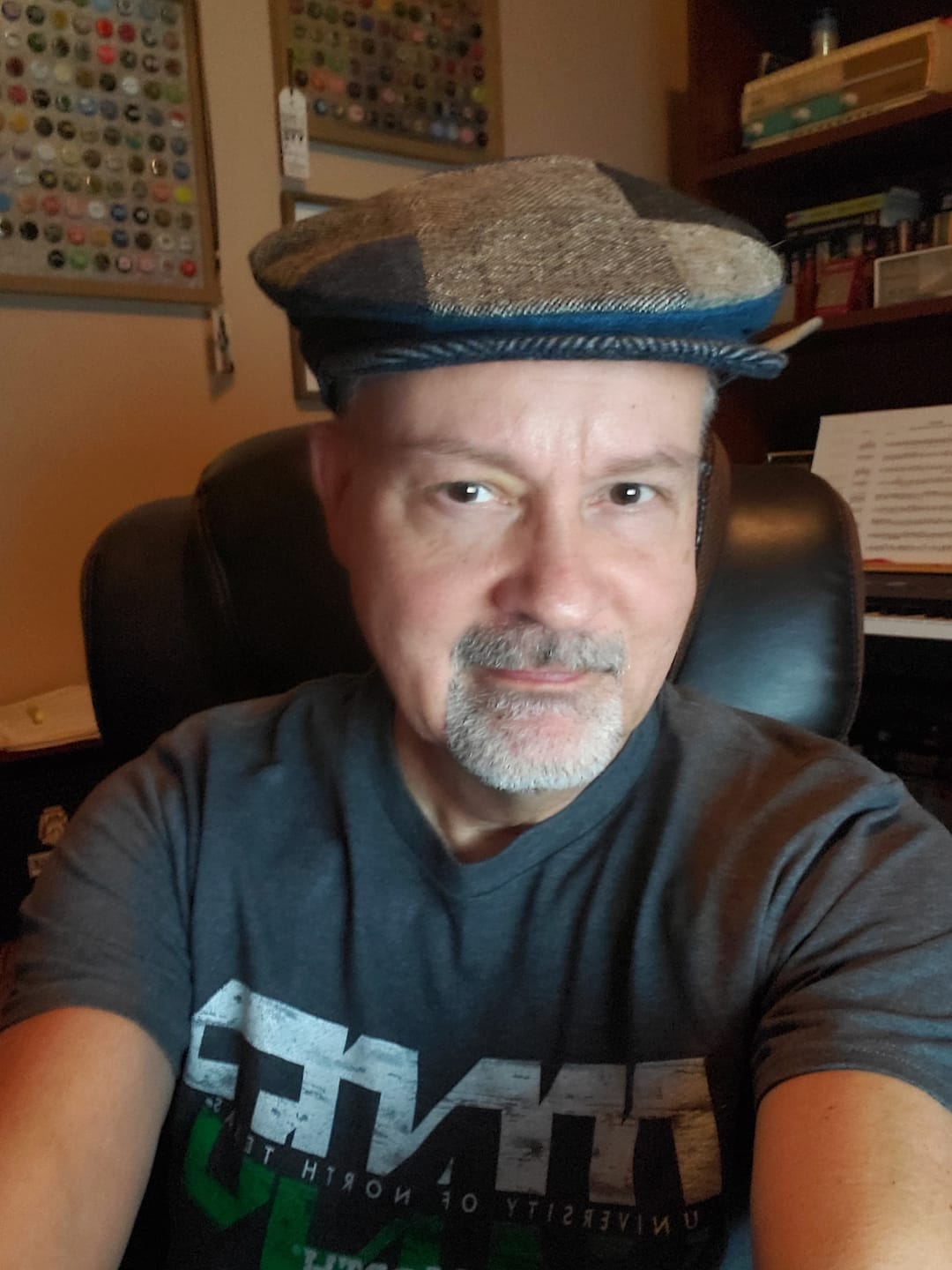 Customer photo review of Vintage Cap Patchwork Grey/Blue Tweed