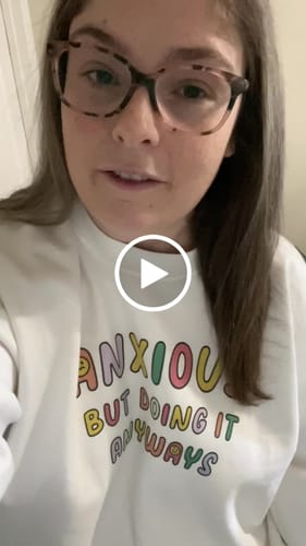 Customer video review of Anxious But Doing It Anyways - Sweatshirt