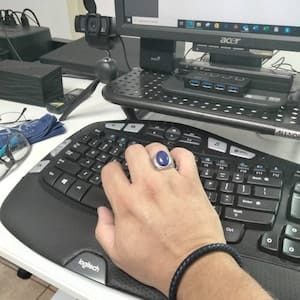 Customer photo review of Tree Of Life Lapis Ring