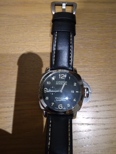 Customer photo review of Replica Panerai - Black Luminor Marina with leather band