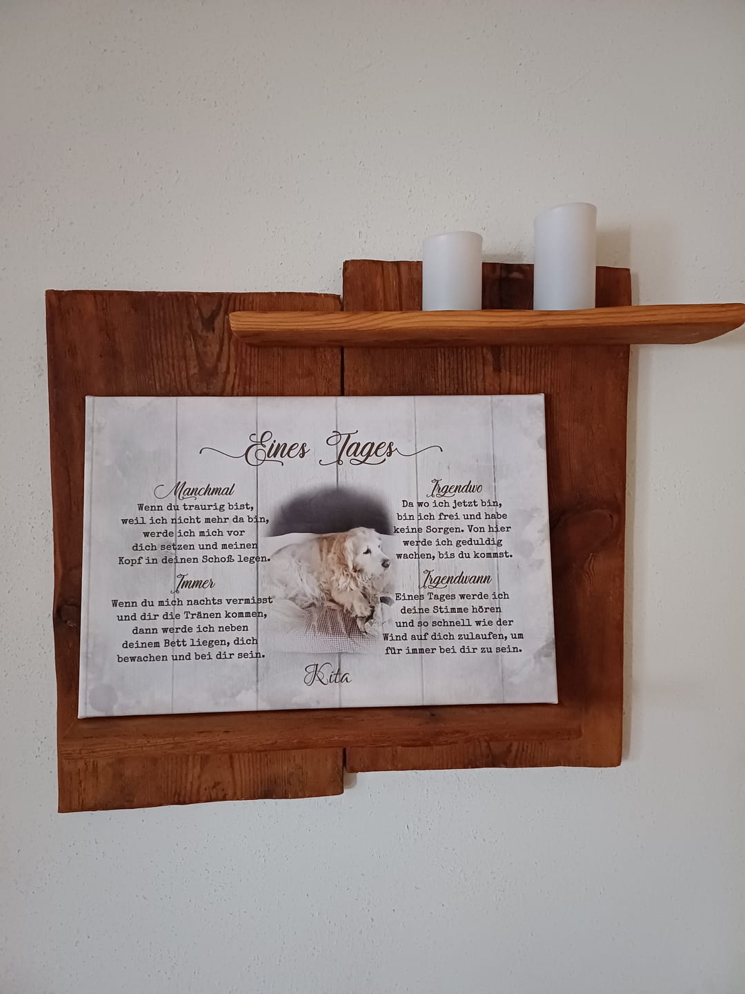 Customer photo review of Eines Tages - Individuelle Leinwand