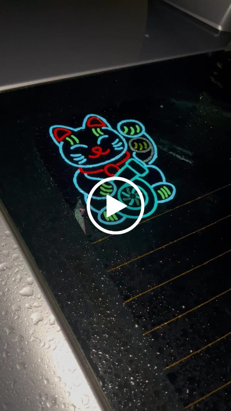 Customer video review of Lucky Cat USB Electric Sticker