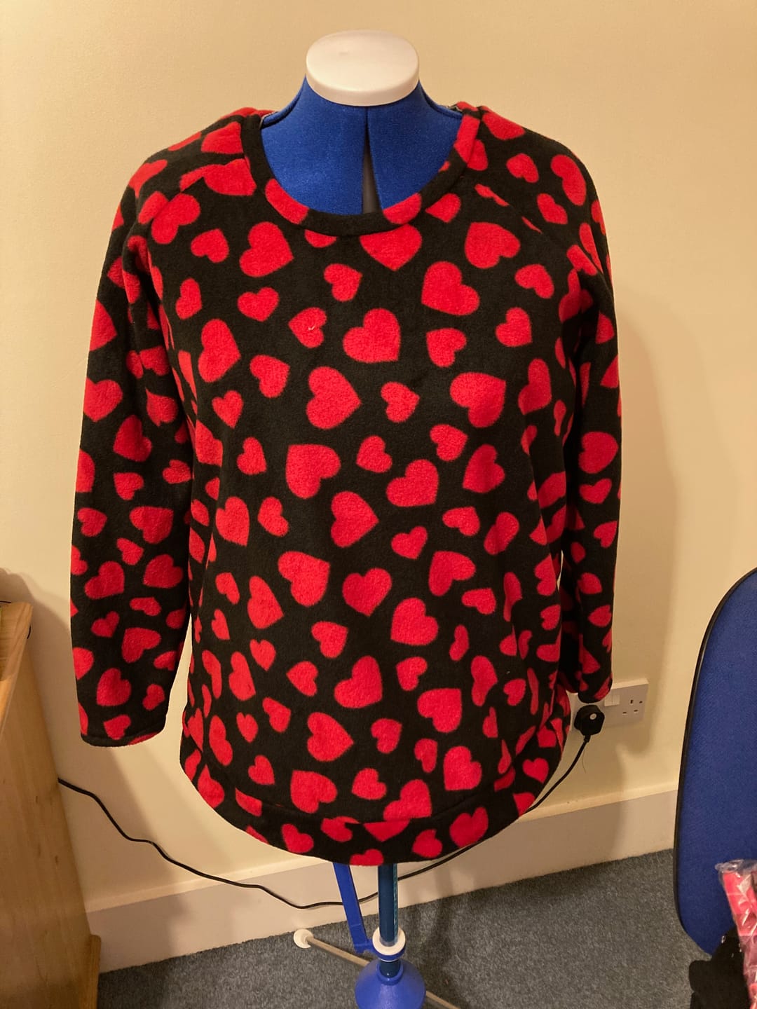Customer photo review of All Over Hearts Anti Pill Polar Fleece Fabric
