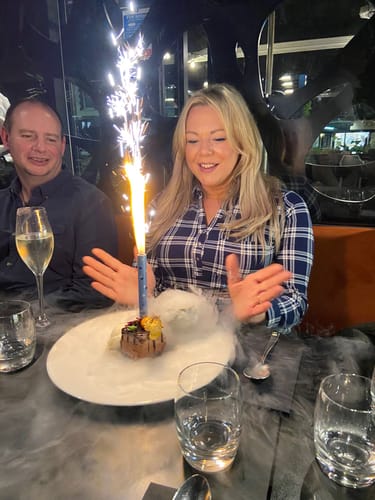 Customer photo review of Invisible Wire Human Hair Extension - Mixed Blonde