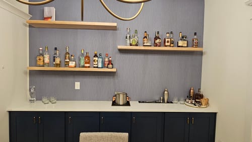 Customer photo review of Maple Floating Shelves