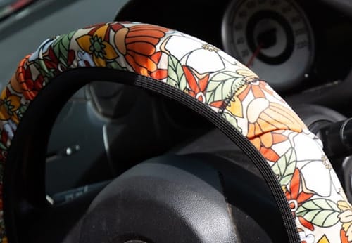 Customer photo review of Rustic Blooms Steering Wheel Covers