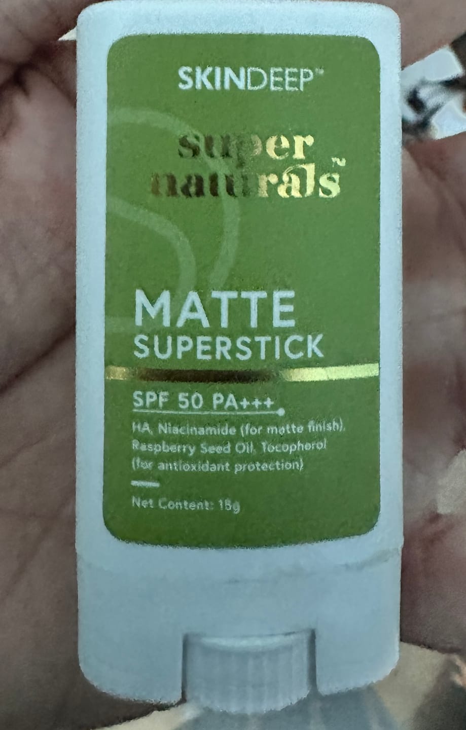 Customer photo review of MATTE SUPERSTICK - SPF 50 PA+++