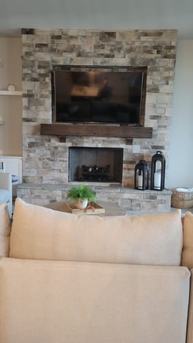 Customer photo review of Classic - Non-Combustible Concrete Mantel Shelves By Design Specialties