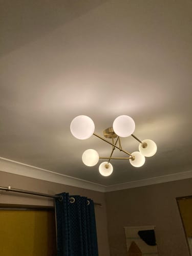 Customer photo review of Cross Type Sputnik 6 Light Ceiling Light Chandelier