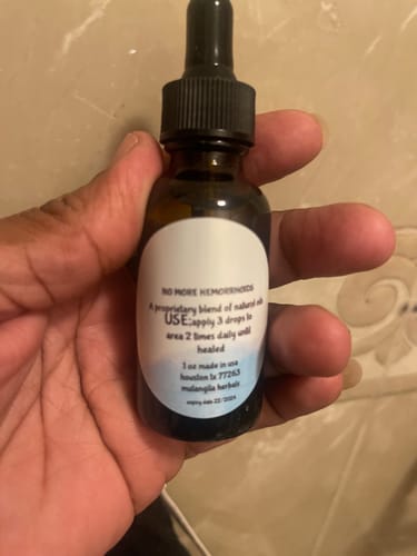 Customer photo review of NO MORE HEMORRHOIDS SERUM