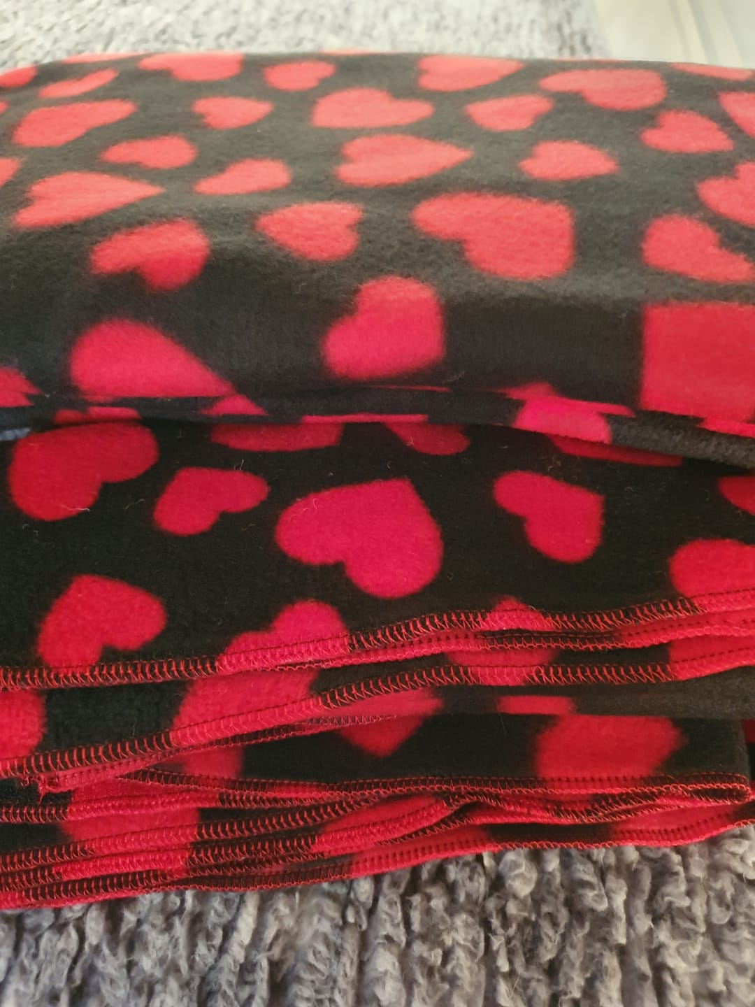 Customer photo review of All Over Hearts Anti Pill Polar Fleece Fabric