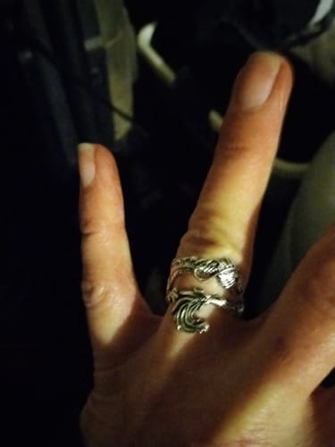 Customer photo review of FREE Today: Protective Energy Vintage Dragon Pattern Strength Ring