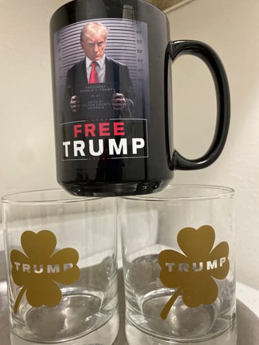 Customer photo review of Trump Mugshot Sign 15oz Coffee Mug
