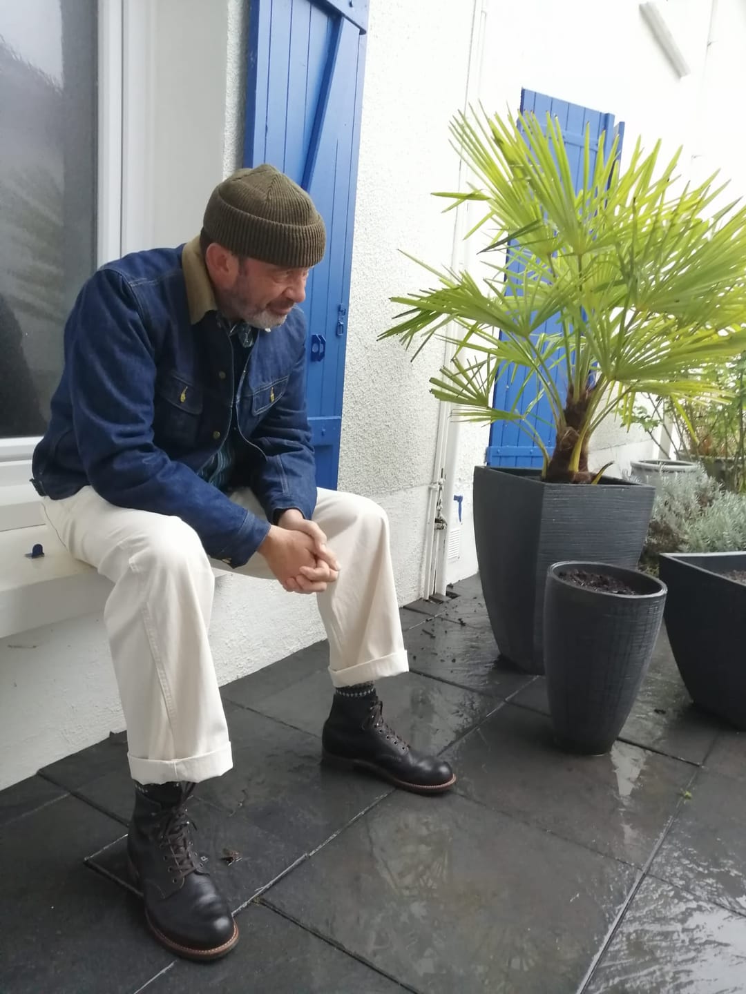 Customer photo review of USN Herringbone Deck Pants