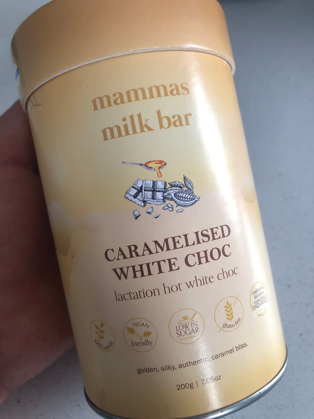 Customer photo review of Lactation Caramelised White Hot Chocolate