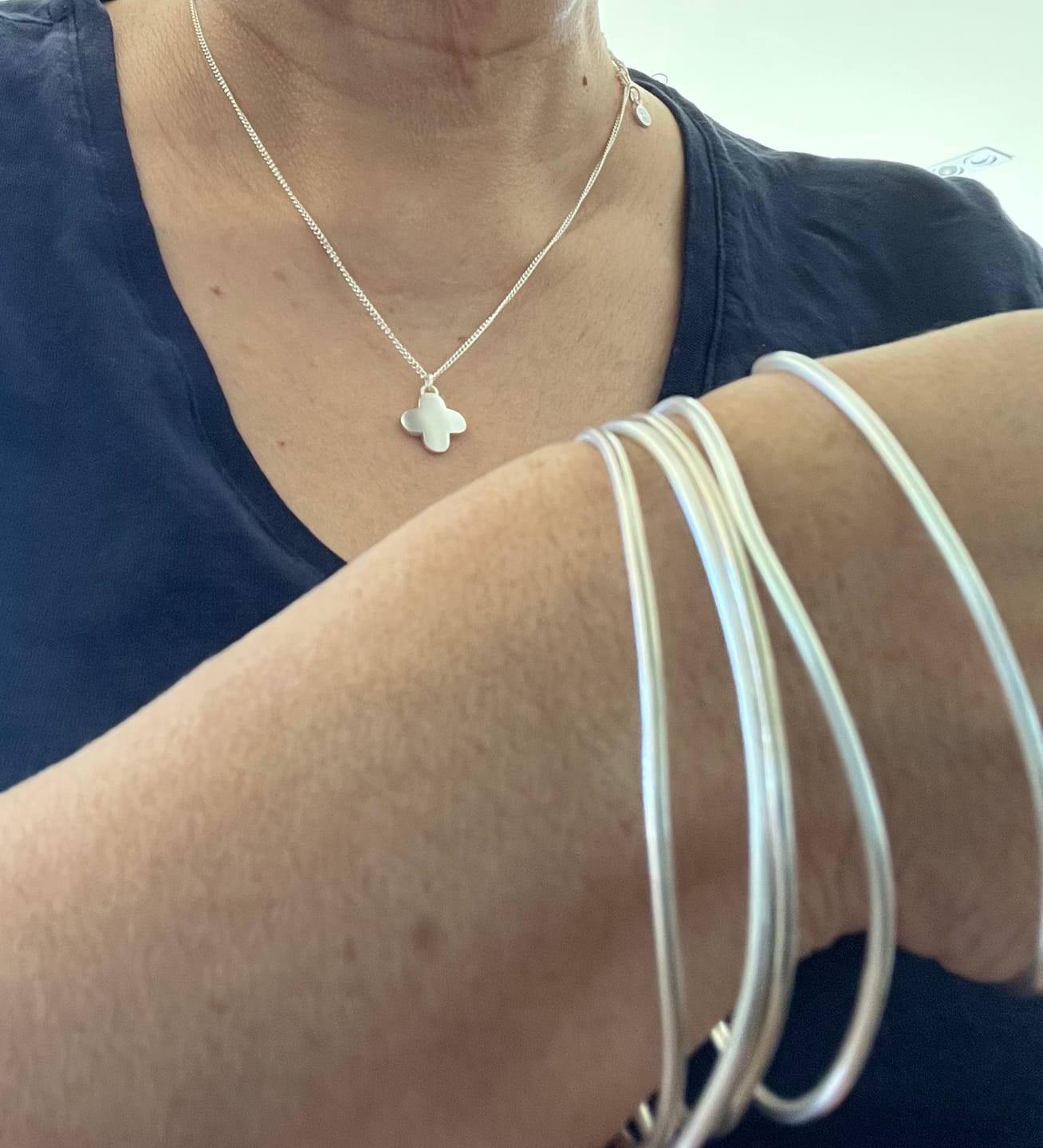 Customer photo review of MULTI BANGLE SET - SILVER