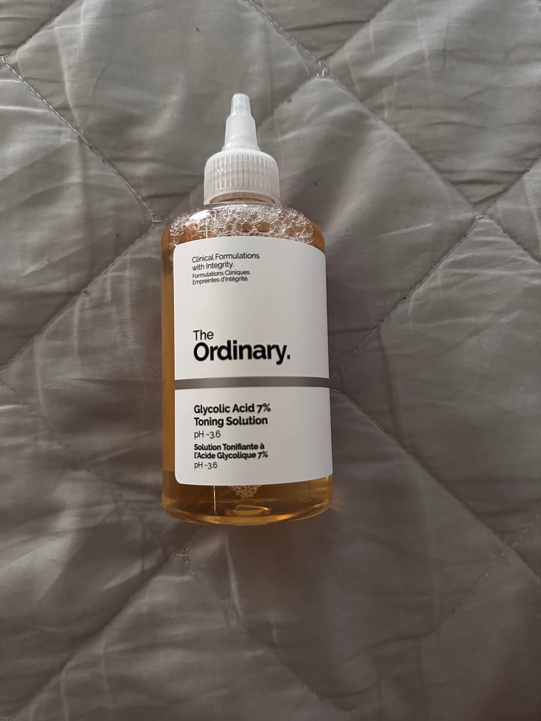 Customer photo review of Glycolic Acid 7% Exfoliating Toning Solution 240ml