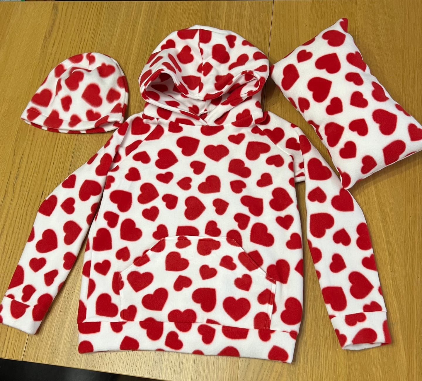 Customer photo review of All Over Hearts Anti Pill Polar Fleece Fabric