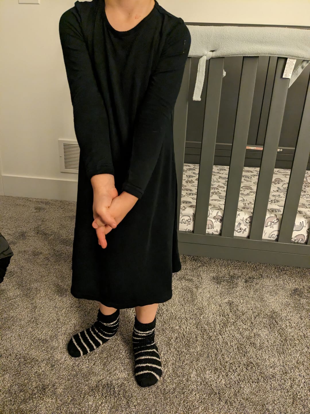 Customer photo review of Obsidian Black Halloween Bamboo Girls' Dress
