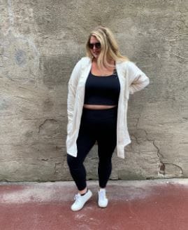 Customer photo review of Black Yoga Spandex