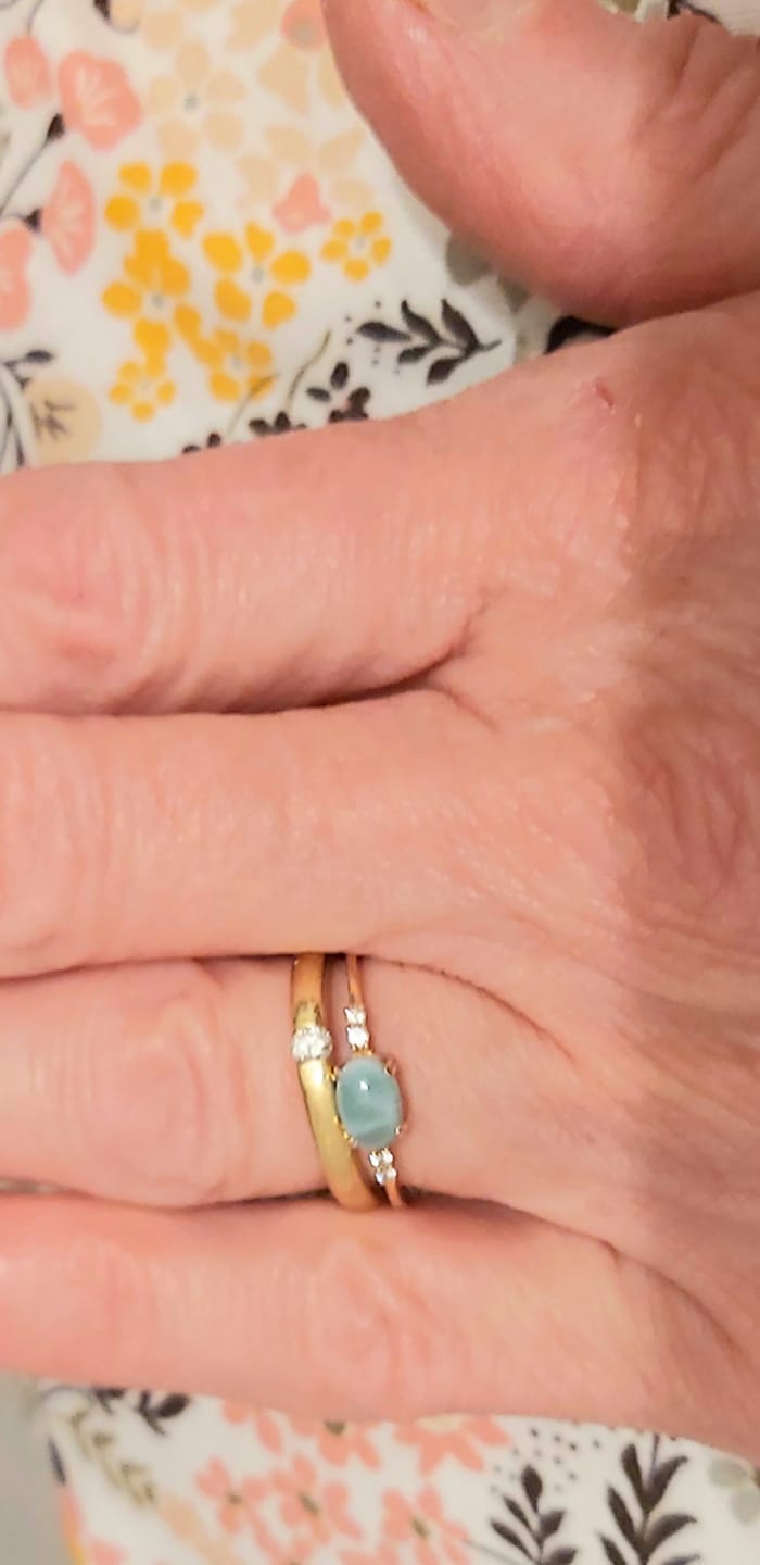 Customer photo review of Bague en Larimar