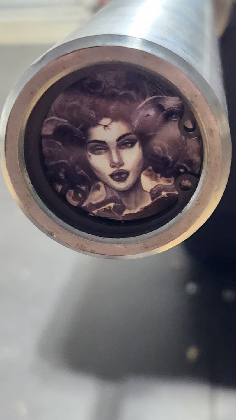 Customer photo review of Killer Instinct Medusa Barbell End Caps