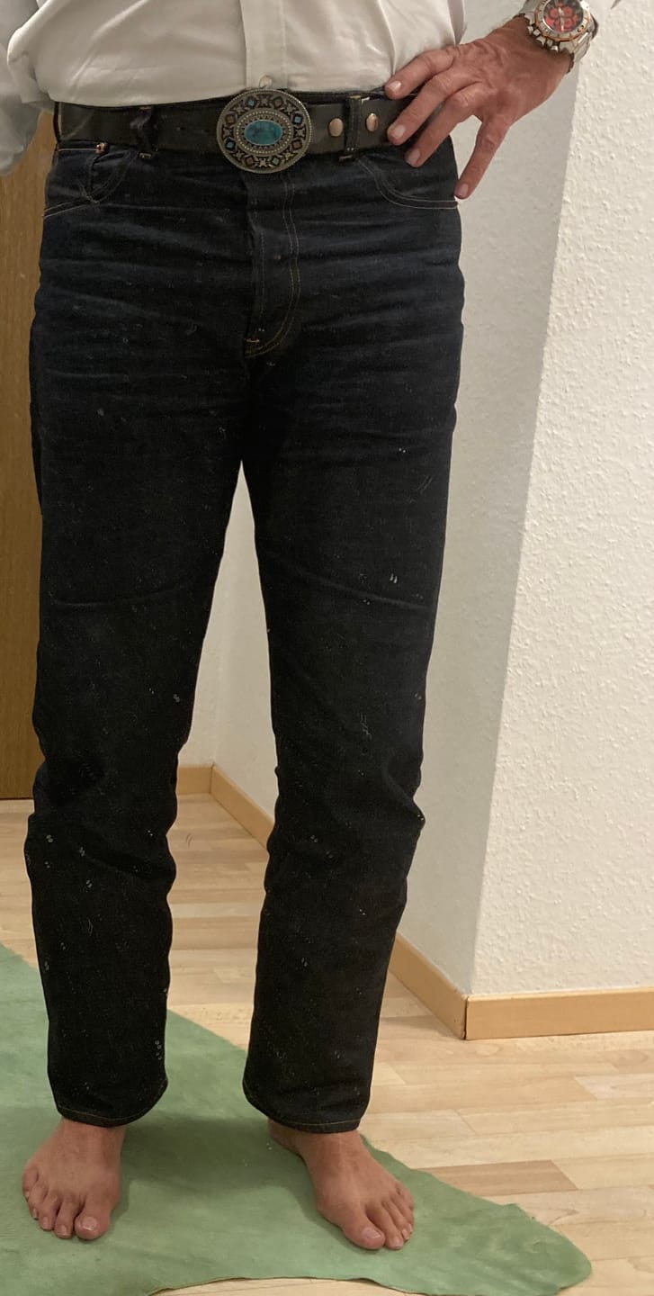Customer photo review of Lot 602 1969 Model Selvedge Denim Jeans