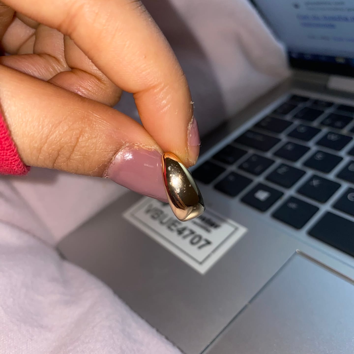Customer photo review of Classic Wide Hoop Earring - Gold