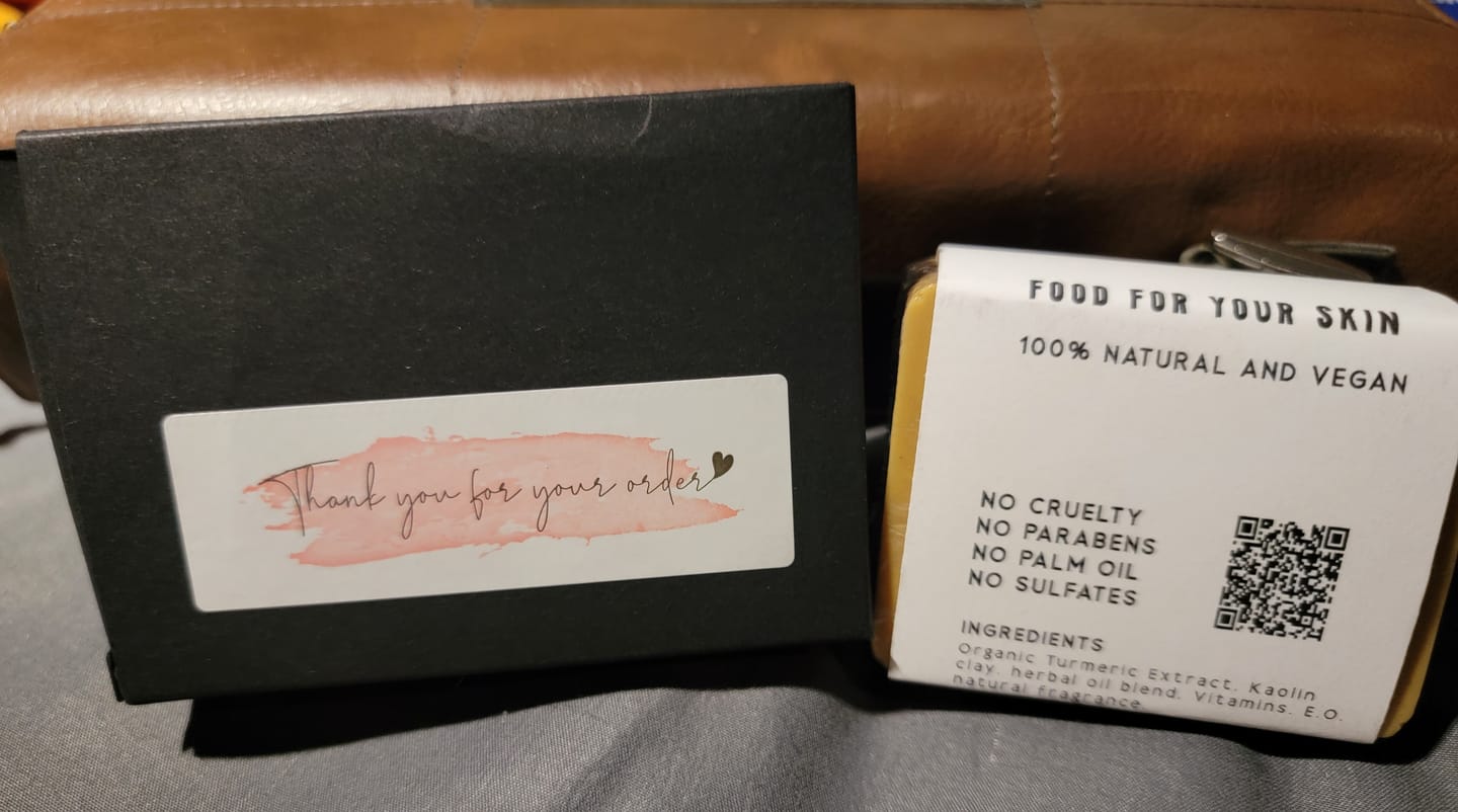 Customer photo review of Turmeric Face & Body Soap