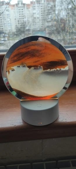 Customer photo review of LITLAMP™ - 3D Moving Sand Table Lamp