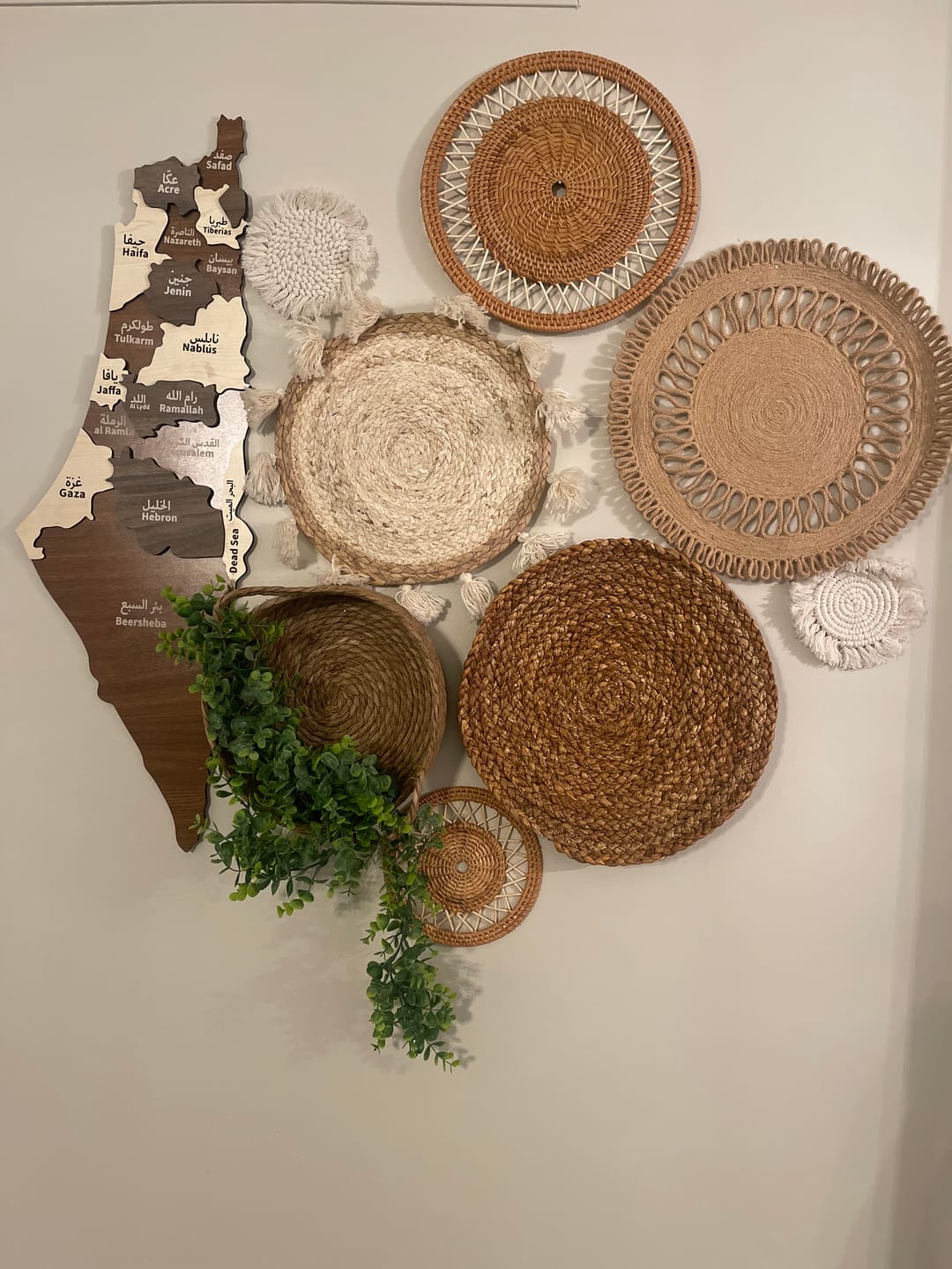 Customer photo review of Palestine Wall Map - Wooden Palestine Wall Art