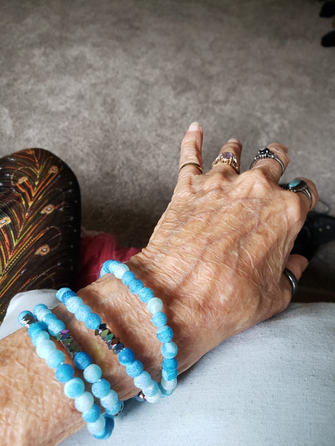 Customer photo review of Relaxing Blue Onyx Stone Mala