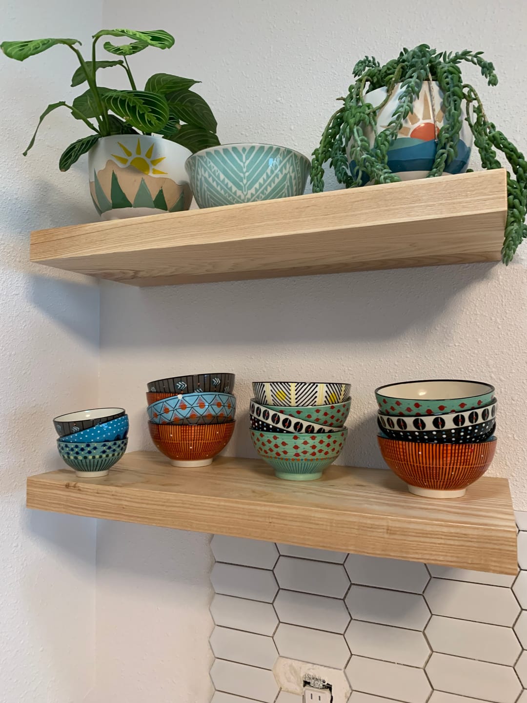 Customer photo review of Ash Floating Shelves