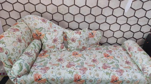 Customer photo review of Tropical Flower Elastic Sofa Slipcovers