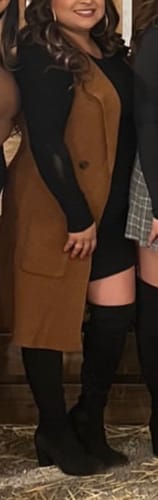 Customer photo review of Handle It Cardigan Vest Mocha