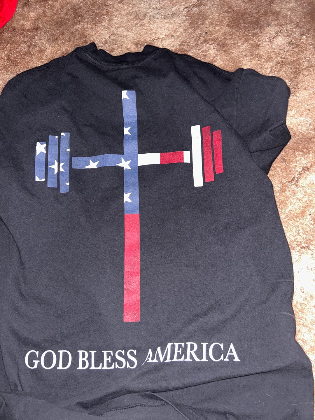 Customer photo review of God Bless America Tee