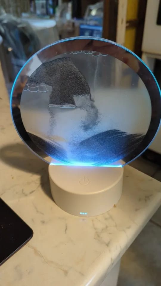Customer photo review of LITLAMP™ - 3D Moving Sand Table Lamp
