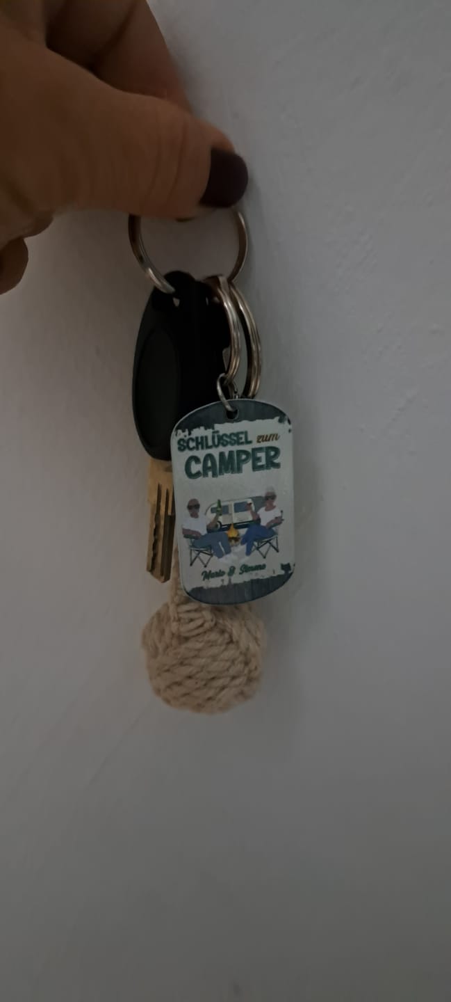 Customer photo review of Camping Couple - Personalisierter Schlüsselanhänger