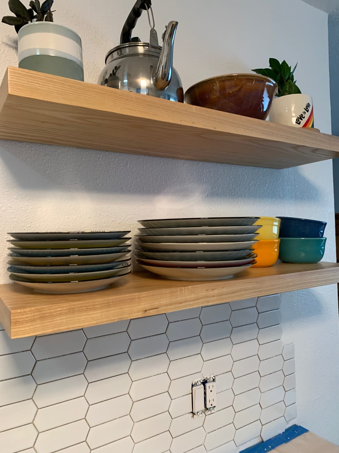 Customer photo review of Ash Floating Shelves