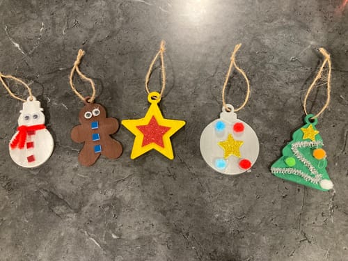 Customer photo review of DIY Christmas Baubles Set of 20