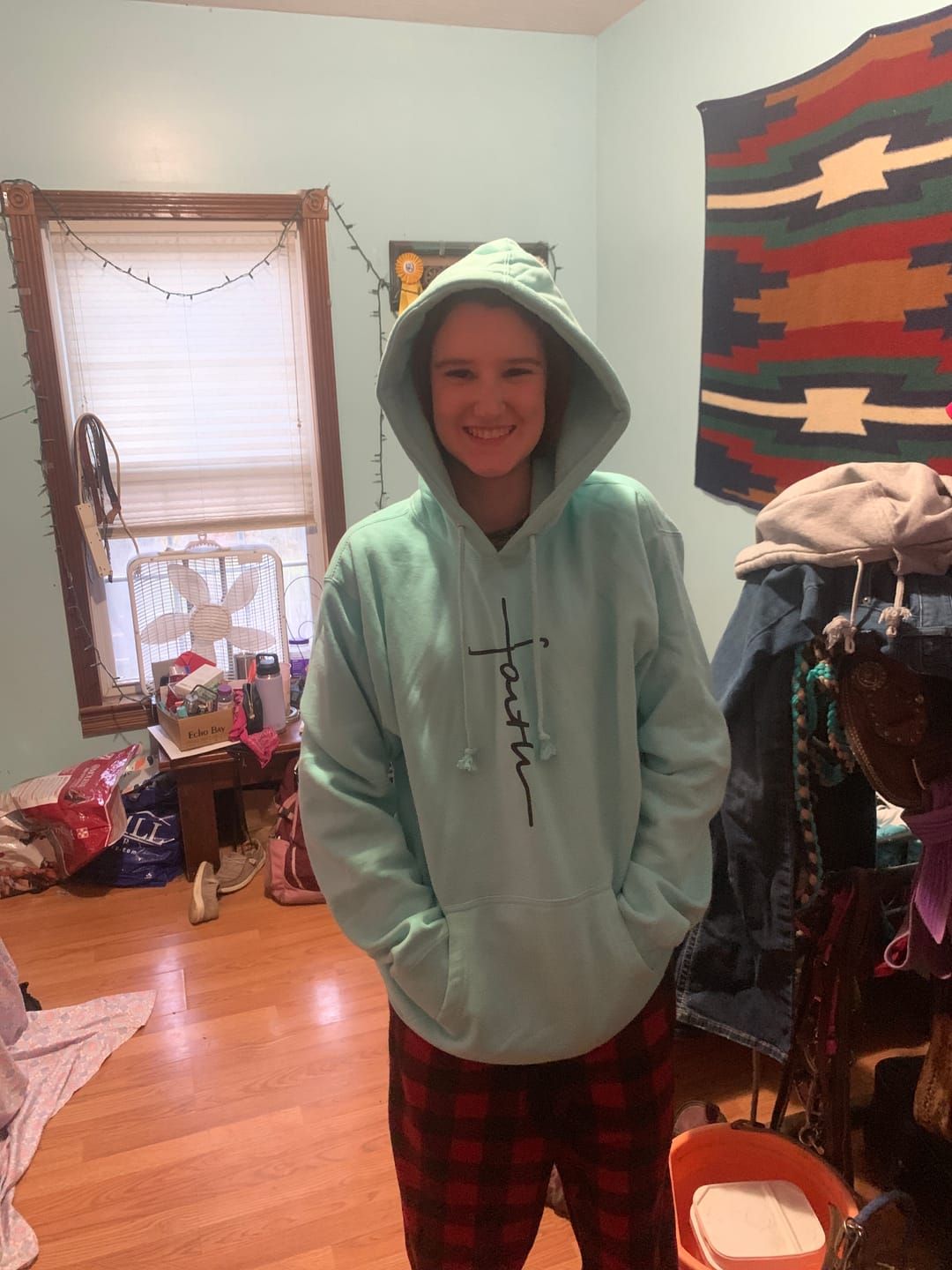 Customer photo review of Faith Cross Hoodie