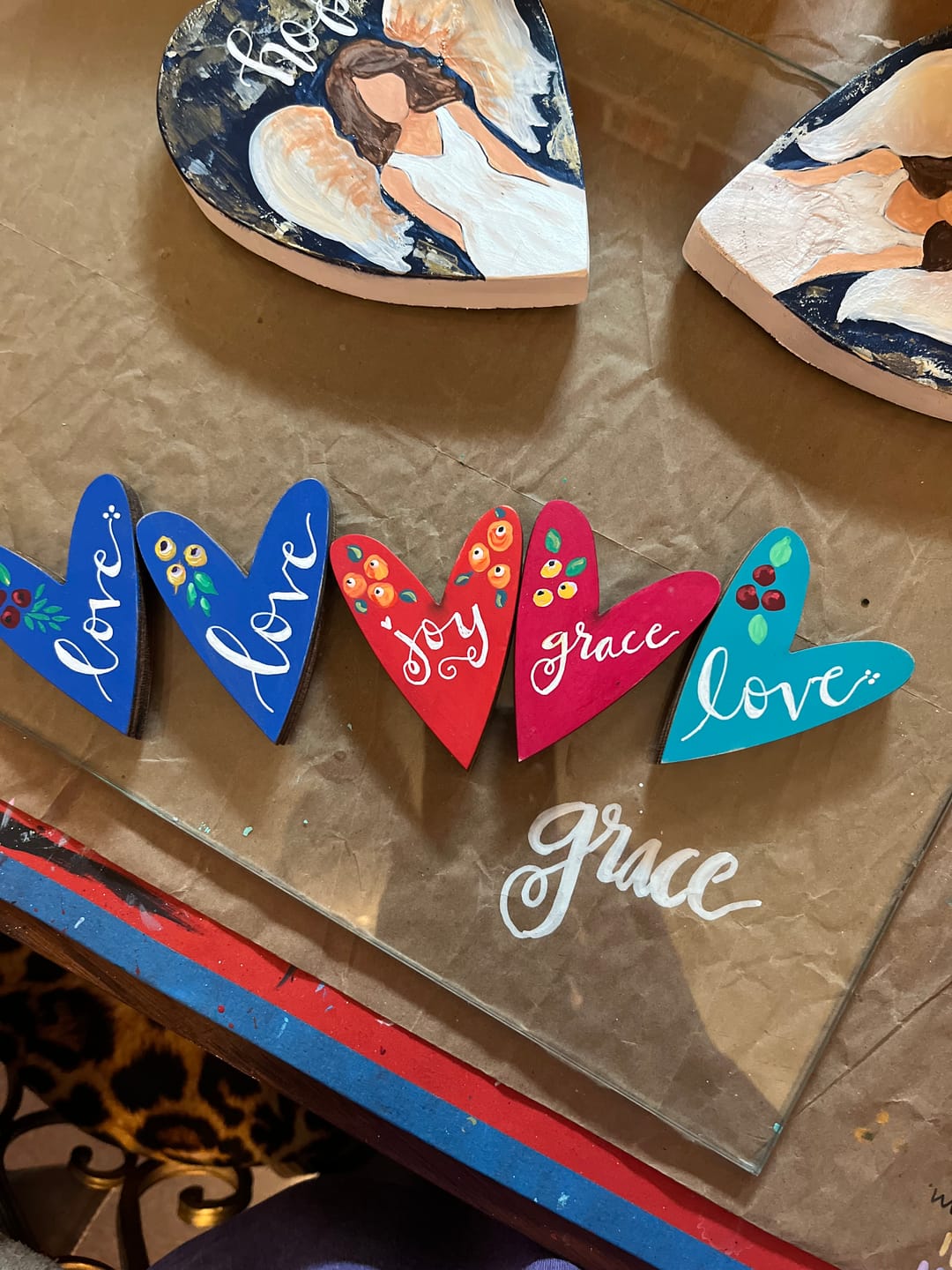 Customer photo review of Unfinished Wood Primitive Heart Shape - Craft - up to 36" DIY