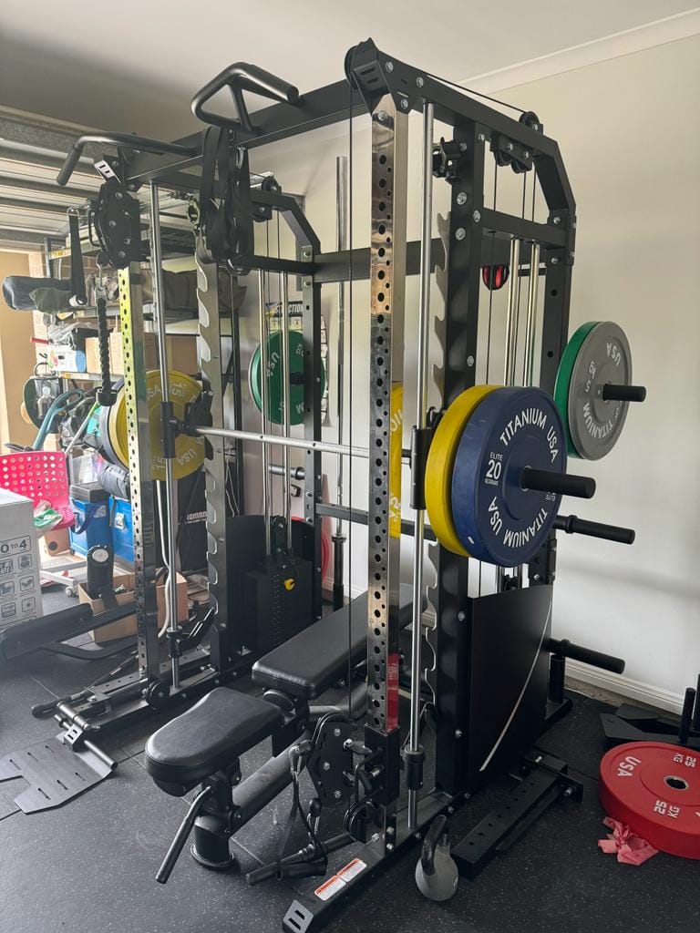 Customer photo review of TITANIUM USA G50 FUNCTIONAL SMITH MACHINE WITH WEIGHT STACKS