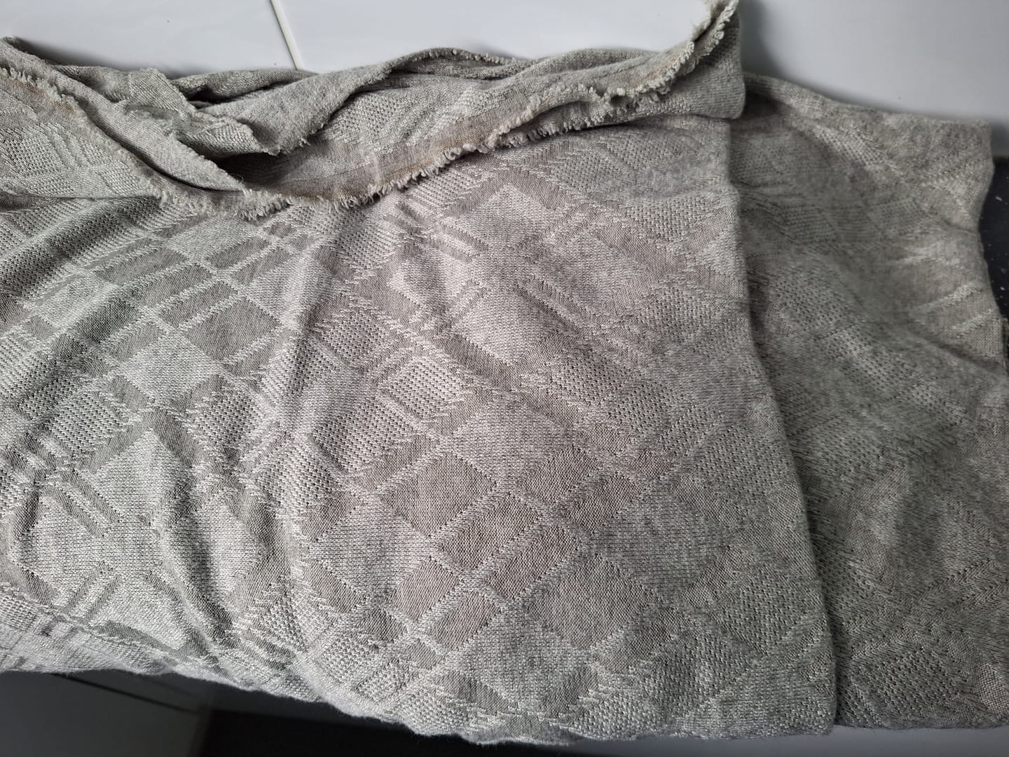 Customer photo review of Soft Melange Jacquard Knit Fabric