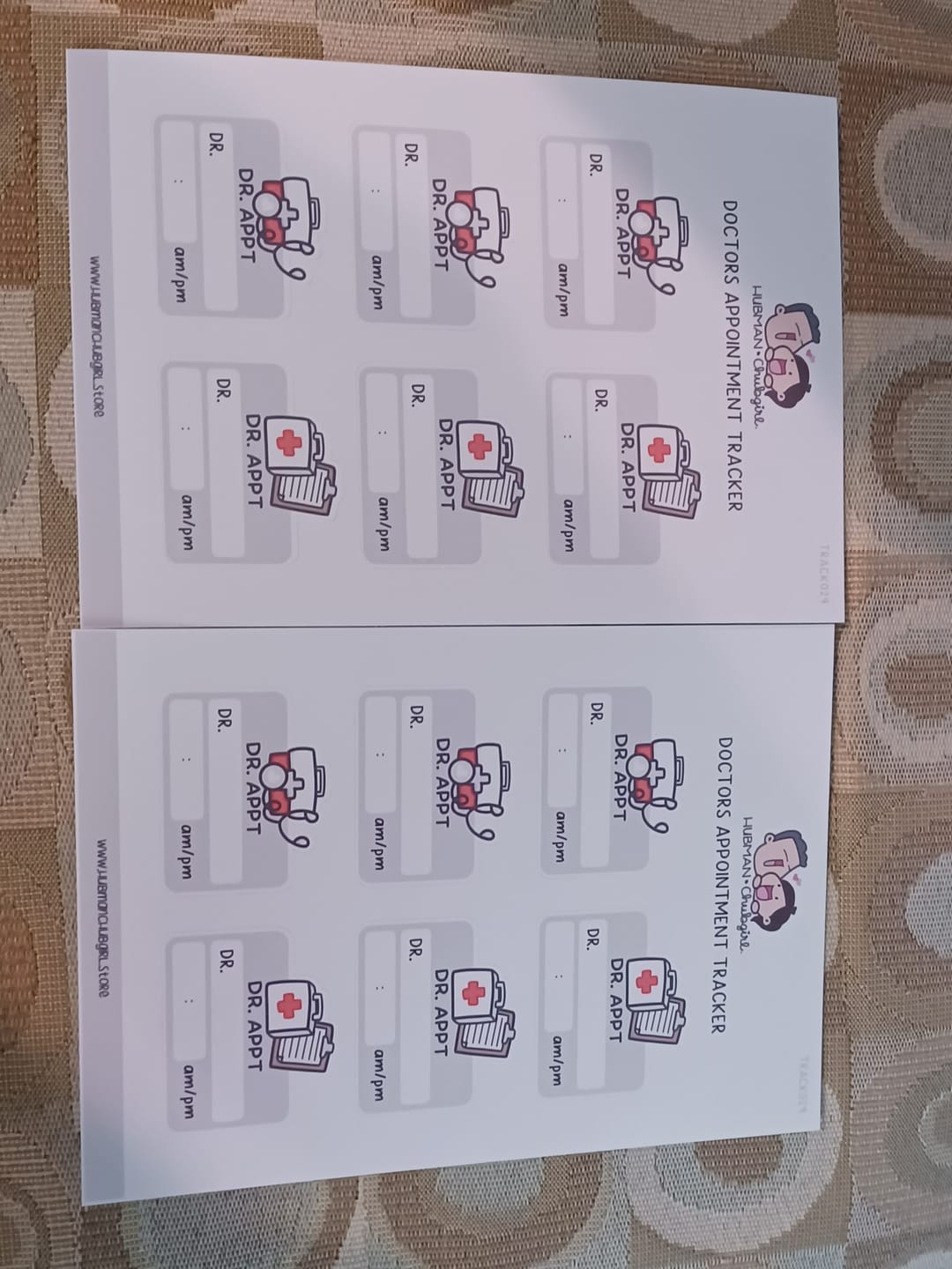 Customer photo review of Doctors Appointment Tracker Planner Stickers
