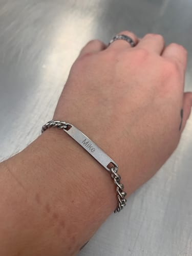 Customer photo review of Engraved Bracelet Set - W/ Eternal Rose Box