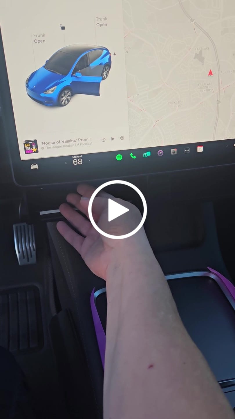 Customer video review of TPARTS Hidden Magnetic (Under Screen) Storage Box for Tesla Model 3 & Model Y