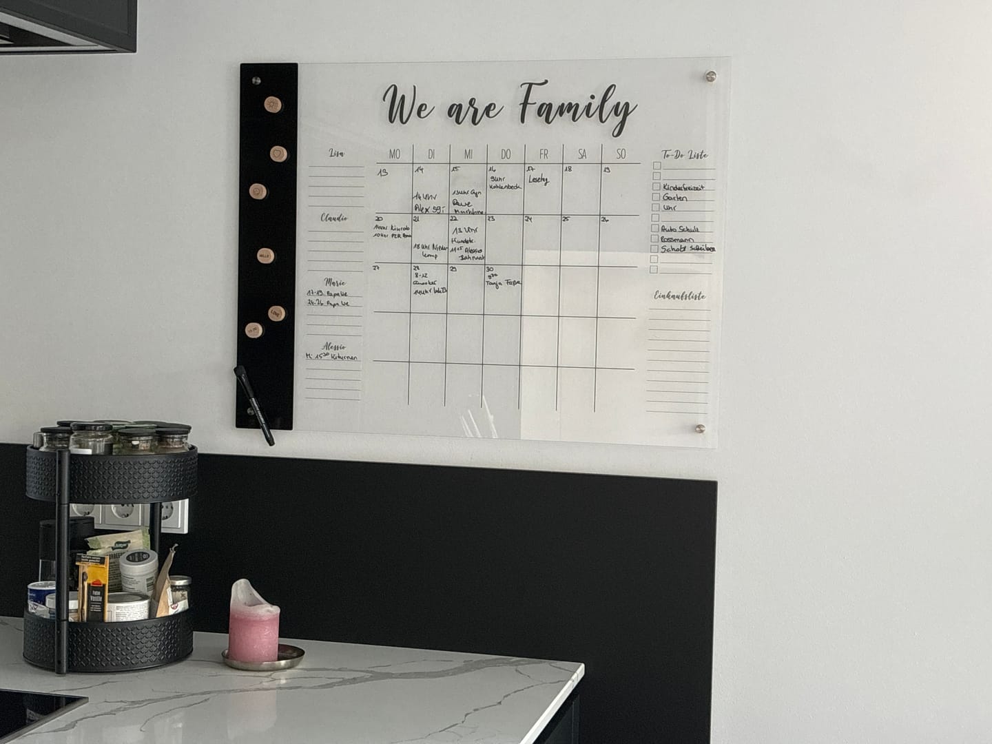 Customer photo review of Familienplaner für 4 Personen mit Magnetboard